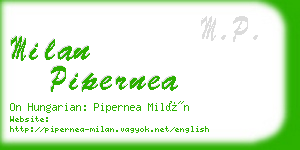 milan pipernea business card